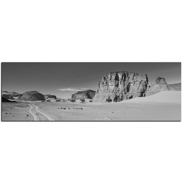 Obraz na plátně - Silnice v poušti - panoráma